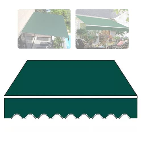 Tissu de remplacement pour auvent de terrasse en polyester imperméable haute durabilité vert - 2