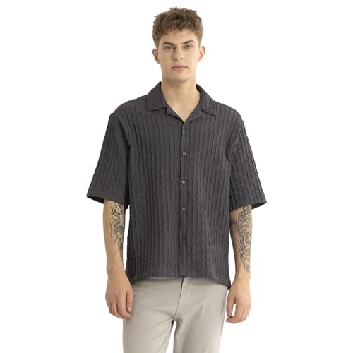 Image of SNITCH Forge Grey Textured Shirts