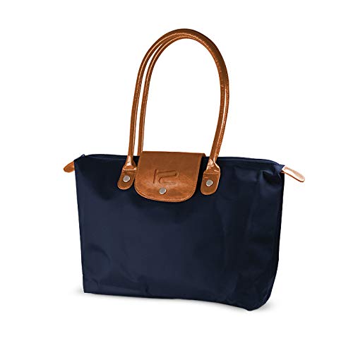 Klip Xtreme Riviera Ladies Laptop Tote Shoulder Bag-Water Resistant-Fits up to 15.4 inch Laptop/Notebook-Slim & Lightweight-Additional Tablet Pocket up to 8"-Interior Accessory Pockets- Blue Color