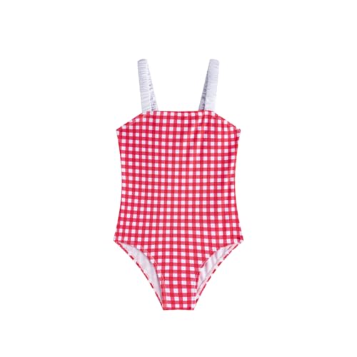 LIZENS Girls One Piece Swimsuits Cute Girls Swimwear Vintage Style