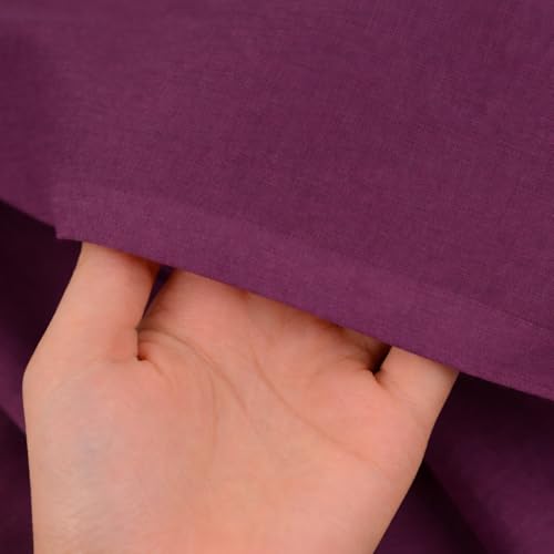 Image of Soimoi Purple Solid 60 * 60's Cotton Cambric Fabric by 2 Yards, 56 Inch Wide Light Weight Material Suitable for Kurtis, Blouses, Kids Clothing, Tunics, Dresses and Summer Apparel