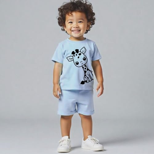 Image of minicult kids Kids Cotton Shorts and Matching Tshirt Coord clothing set with Cute Prints Clothing Set (200gsm Cotton Fabric)(pack of 2)