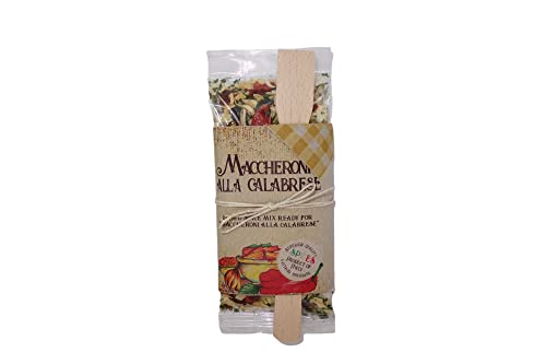 Macaroni alla Calabrese 70g - Mélange prêt d'épices pour Macaroni alla Calabrese avec louche en bois de hêtre - Olives noires, tomates, oignon, persil, poivre Cover