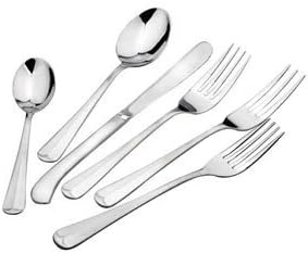 Winco 0015-05 Lafayette Juego de tenedores de cena de 3 dientes, 12 piezas, acero inoxidable 18-0 por Winco