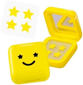 Starface Hydro-Star Pimple Patches + Big Yellow Compact, Clinically Proven Spot Shrinking in 6 Hours, Absorb Fluid and Reduce Redness, Hydrocolloid, Vegan and Cruelty-Free Skincare (32 Count)