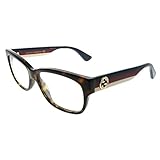 Gucci GG 0278O 002 Havana Plastic Rectangle Eyeglasses 53mm