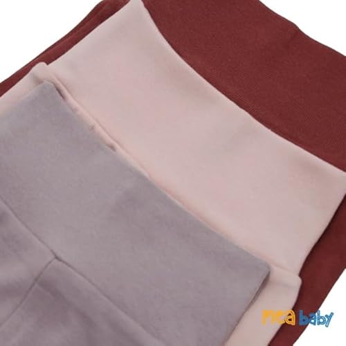 MEA BABY Unisex Baby Hose mit Fuß aus 100% Baumwolle im 5er Pack, Baby Stramplerhose mit Fuß, Babyhose mit Fuß Jungen Baby Hose mit Fuß Mädchen (68, Mädchen3)