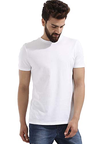 Image of ADRO Men's Cotton Solid Regular Fit T-Shirt