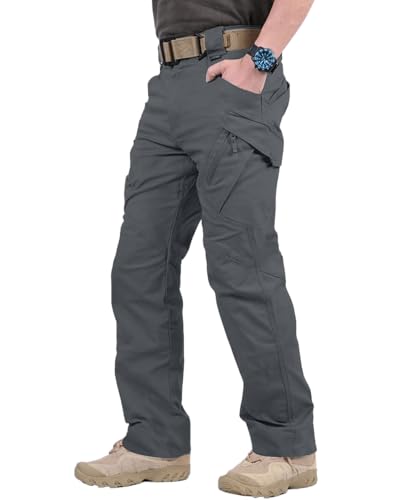 Pantalon de travail homme YAOBAOLE coupe ajustée style militaire