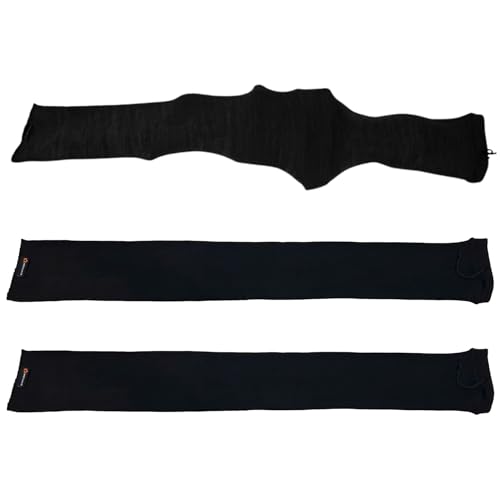 Two Black Gun Socks for Rifles with Scopes and Accessories, Size 47” x 6”