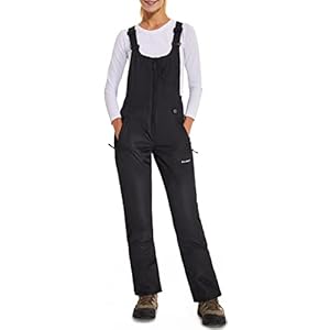 DAFENP Pantalones Nieve Esquí Mujer Invernal Pantalón Softshell Calor Pantalones de Trabajo Largos Prueba Viento Impermeable Mono Outdoor Pantalón Funcional con Tirantes Ajustables