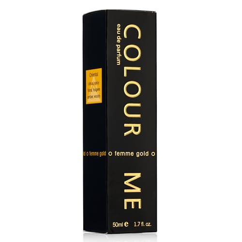 Image of COLOUR ME Milton-Lloyd Gold Femme - Eau de Parfum - Jasmine, Rose Perfume for Women - Oriental Fruity - Long Lasting Perfume for Women - 1.7 oz