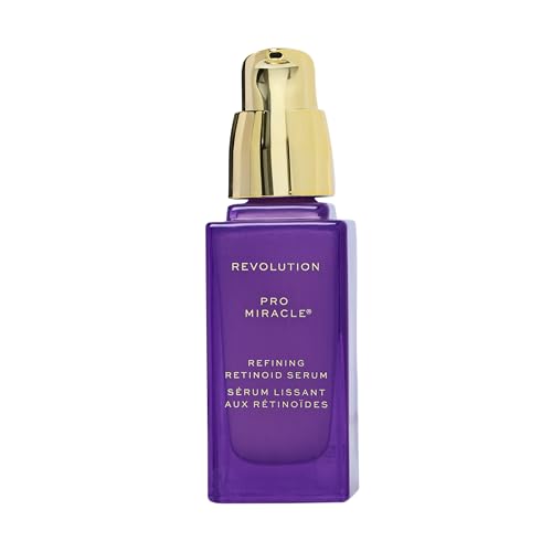 Image of Revolution Pro Miracle Retinoid Refining Face Serum, 1.01 oz | Anti-Aging Complex with Niacinamide & Hyaluronic Acid, Vegan & Cruelty Free
