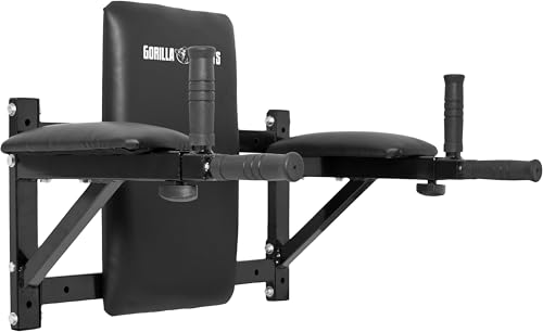 GORILLA SPORTS® Dip Station - Wandmontage, 60 x 58-69 x 50 cm, bis 200 kg...