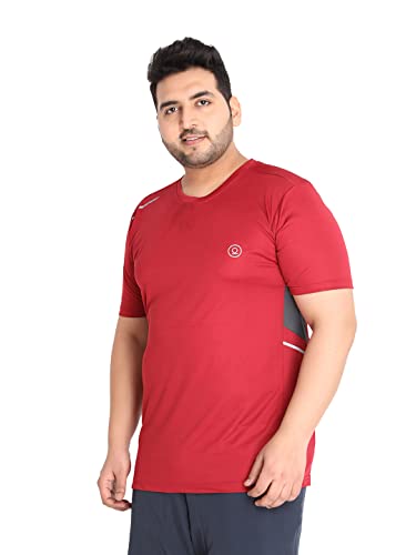 Image of CHKOKKO Men's Polyester Regular Fit Solid Sports T-Shirt
