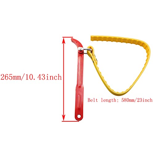 Pscco Alloy Steel Strap Wrench, Capacity Multi-Purpose Belt Strap Wrench, Multi-Purpose Adjustable Strap Oil Filter Strap Opener Wrench, Alloy Steel Toothed Belt Wrench, Medium Size #TOP4