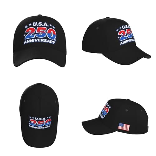 Image of USA Flag Baseball Cap American Patriotic Trucker Hat Father Dad Mother Mom Adjustable Sportswear Hat for Men Women Adults