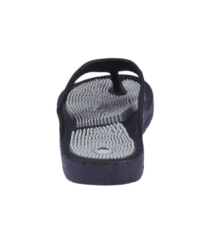 Image of Acupressure slippers for foot massage with magnetic Unisex-Adult (7, Black)