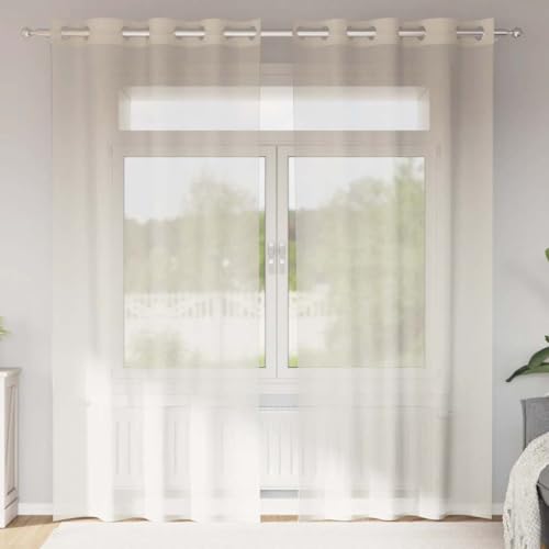 Rideaux en voile 140x245 cm avec œillets déco intérieure - 2