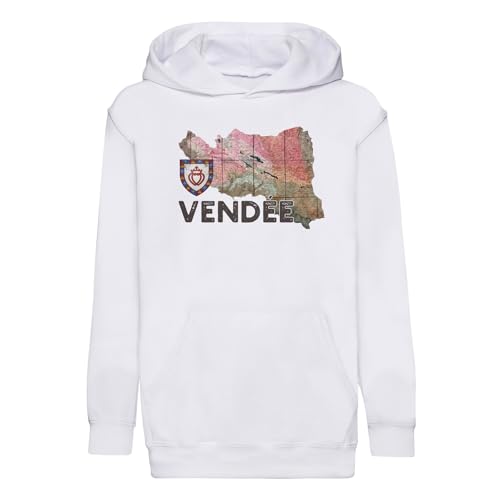 Sweat enfant Vendée 85 cadeau souvenir La Roche sur Yon carte rétro