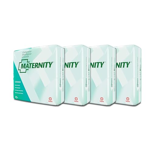 Indas Compresas Tocológicas Maternity de Celulosa Pack de 4 - Confort y Seguridad Postparto, 100 Unidades Total