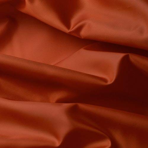 (1,99€/m) Taffetas de soie - tissu universel en 27 couleurs - tissu de doublure - décoration - vendu au mètre (terre cuite)