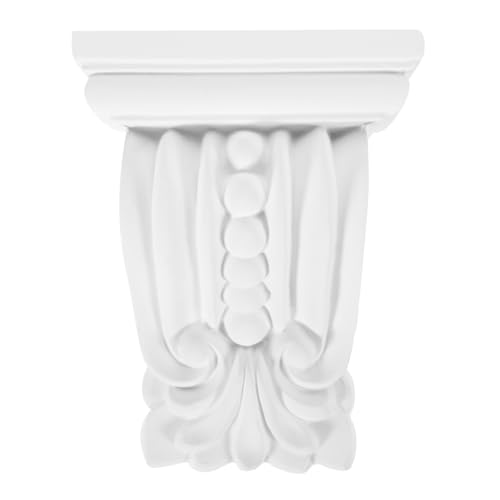 Amosfun Decorativo PU Colonne Intagliato Adatto per Decorazioni Interne ed Esterne Facile da Verniciare Colore Bianco