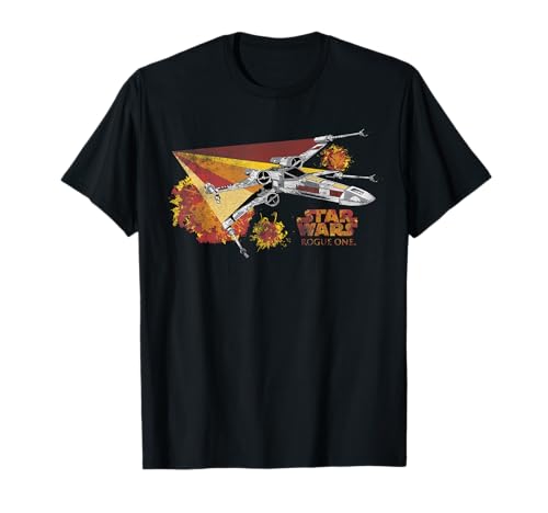 T-shirt Star Wars Rogue One X-Wing au graphique burst coloré et style vintage