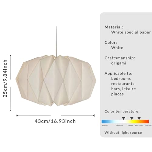 Pantallas de lámpara de papel para luces de techo origami nórdico 6