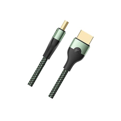 HDMI2.1 ケーブル 48Gbps 8K60Hz 4K120Hz 三重シールド構造 ゴールドプレートメタルコアにより信号の安定性を向上 アルミ編組 ケーブル
