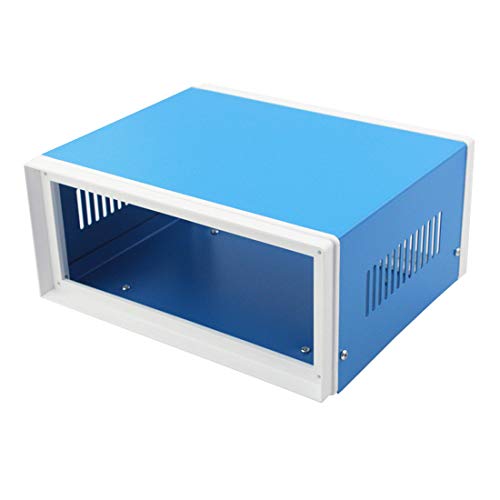 Zulkit Electronic Enclosures Blue Metal Enclosure Project Case Diy Box Junction Case Enclosure Preventive Case 6.7 X 4.3 X 3.1 Inch(170 X130X80Mm) #TOP5