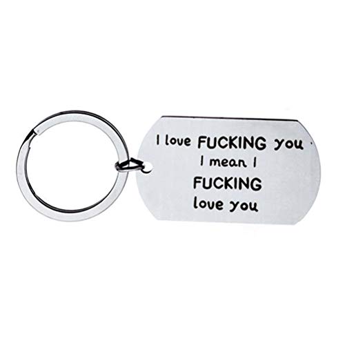 Couples Gifts Keychain, Gift for Boyfriend Girlfriend, I Love Fucking You Keyring Valentine's Day Christmas Gifts for Husband Wife