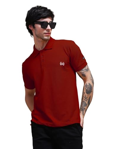 Image of Men's Polo T-Shirt Cotton Casual Comfortable Relaxed Fit Regular Collar Neck Stylish Half Sleeves Daily Office Formal Wear T-Shirt for Men