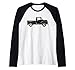 Vecchio autista di camioncino VINTAGE PICKUP TRUCK Trucker Maglia con Maniche Raglan