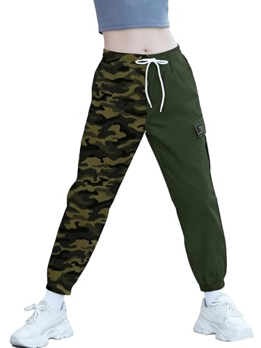 Image of SANGTREE Girls & Womens Printing Cargo Jogger Pants,6 Years - Women 2XL