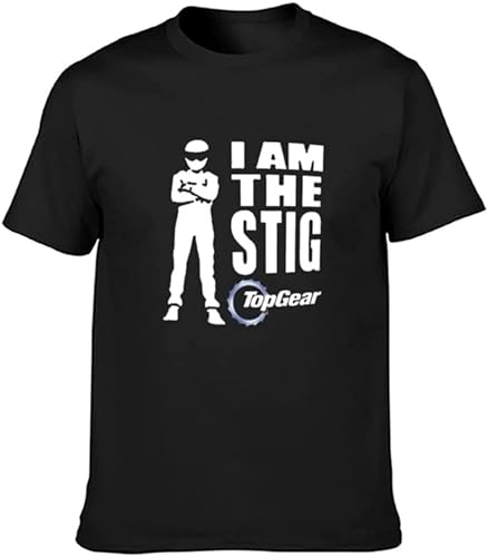 YUANROU Gear Tv Show I Am The Stig - Camiseta negra unisex para hombre, color negro, Negro, 50