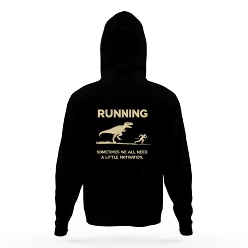 Sometimes Motivation Finds You Funny Running Fit Hoodies for Teen Girls Boys Lightweight Kangaroo Pocket Sweatshirt4