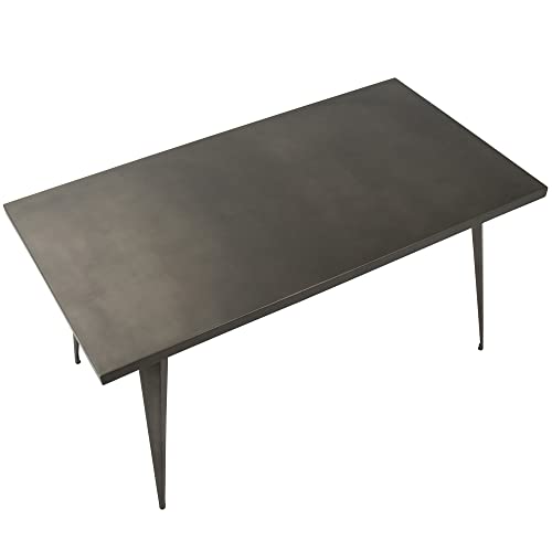 Woybr Metal Material Austin Dining Table, Brown #TOP4