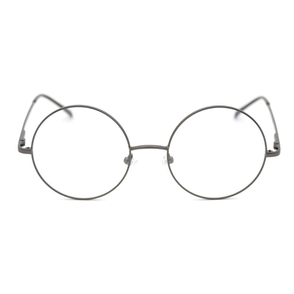 Gskdzg Unisex Grey Retro Round Reading Glasses Photochromic Progressive Multifocus Sun Readers Men Women Sunglasses Presbyopic Glasses(,+2.5)