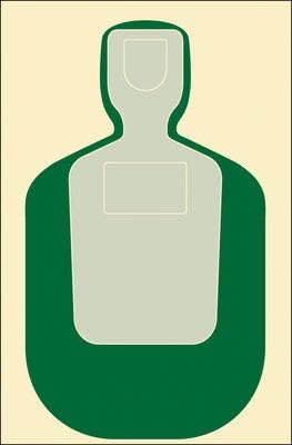 Standard TQ-19 Qualification Target 5 Yard Target Silhouette Green & Light Green Size: 24" x 45"