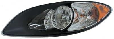 UNITED PACIFIC 31272 Headlight Assembly, LH, Black Housing, High/Low Beam, HB4/HB3/3157AK/168 Bulb, with Signal Light and Side Marker Light
