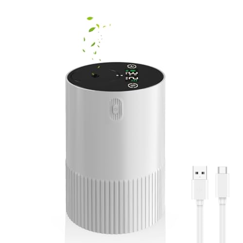 Waterless Oil Diffuser for Home Car, USB Rechargeable Essential Oil Diffusers, Portable Mini Aromatherapy Electric Diffuser for Office, Bedroom, Small Spaces, Timing Function, 4 Mist Level (White) Waterless Oil Diffuser for Home Car, USB Rechargeable Essential Oil Diffusers, Portable Mini Aromatherapy Electric Diffuser for Office, Bedroom, Small Spaces, Timing Function, 4 Mist Level (White)