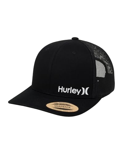 Hurley Men's Trucker Hat - Corp Snap Back Comfortable Curved Bill with Adjustable Snap Closure - Trucker Hats for Men