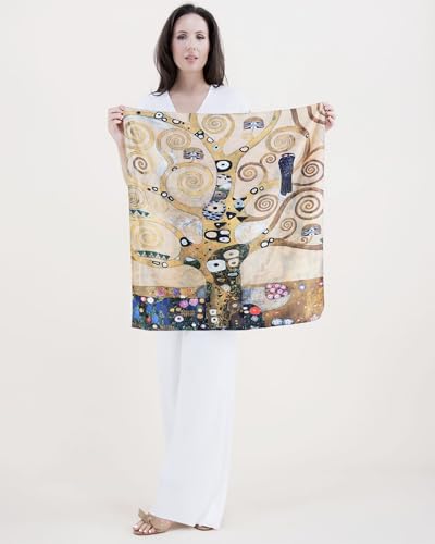 Double-Sided Square Silky Scarf - Wearable Iconic Classic Artworks by Legendary Artists, 27"x27" (70x70cm)4