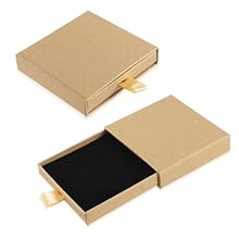 Package Contents: You will get two brown square shape jewelry boxes, designed to add a touch of elegance to your gifting experience. The pull-out design allows for easy access to the contents, presenting delicate jewelry in a stylish and convenient m...