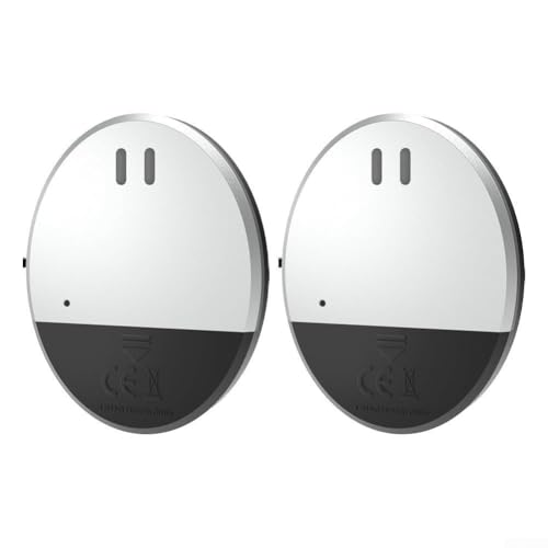 Honseadek Alarma de vibración para ventanas, detector de rotura de vidrio de 130 dB con tecnología de sensor avanzada, sensor de seguridad para el hogar y la oficina, no requiere cableado (2 unidades)
