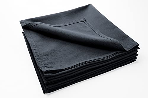 Linenme Stone Washed Servietten – Silber, 53x53 Cm, 4 Stück, 100% Leinen
