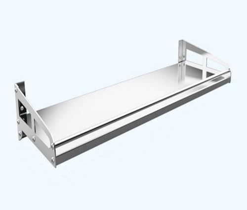 wwdoor home Wall Mount Metal Wall Shelf Kitchen Spice Condiment Racks 304 Stainless Steel fit Storage Rack Bedroom Bathroom Living Room Shelves (Length23.6 width5.9)