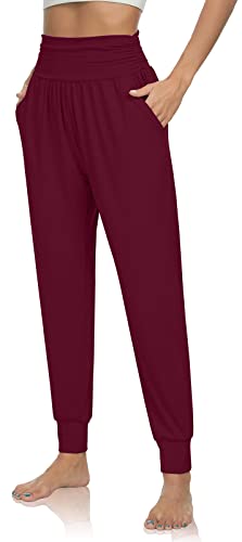 Image of UEU Women's Cozy Yoga Joggers Pants Loose Workout Sweatpants Comfy Lounge Pants with Pockets