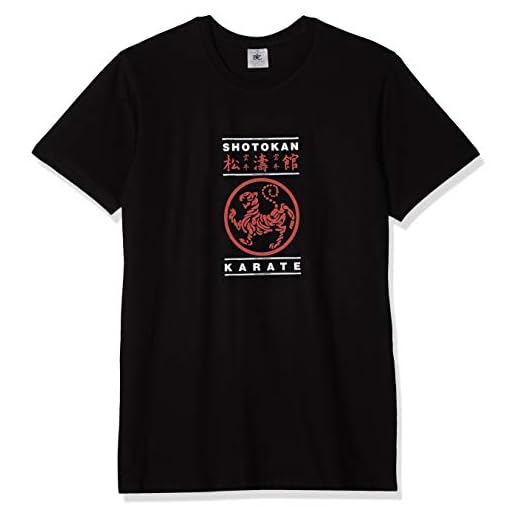 Texlab Shotokan Karate-Herren T-Shirt Camiseta, Hombre, Negro, Medium